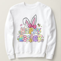 Colourful Happy Easter Bunny Spring Floral