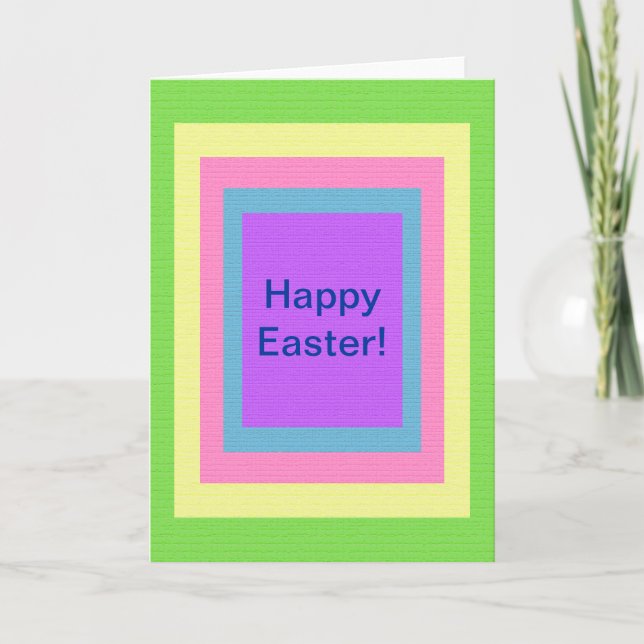 Colourful Happy Easter Card (Front)