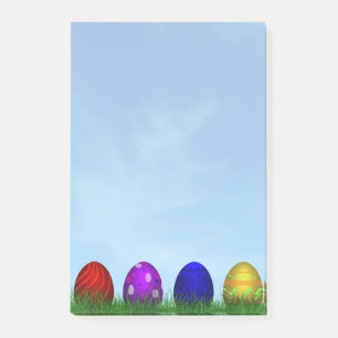 Colourful Happy Easter Eggs Post-it Notes