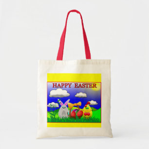 Colourful Happy Easter Tote Bag