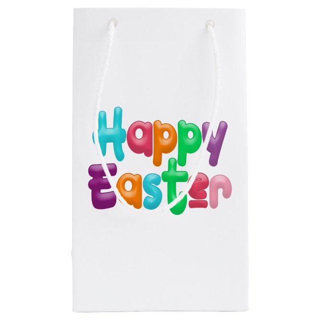 Colourful Happy Easter Typography | Gift Bag (Back)