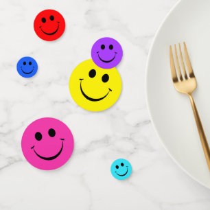 Colourful Happy Face Confetti