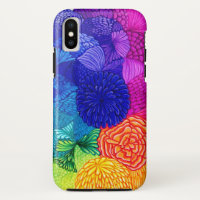 Colourful Happy Floral Rainbow Pattern