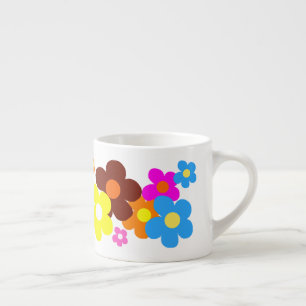 Colourful Happy Flowers Espresso Cup