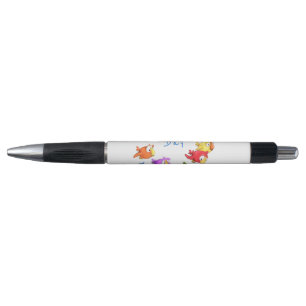 Colourful Happy Flying Birds - Cute Funny Sparrows Pen