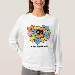 Colourful Happy Hearts Illustration T-Shirt