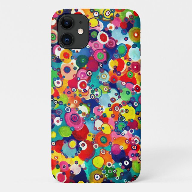Colourful Happy Little Circles Original Artwork Case-Mate iPhone Case (Back)