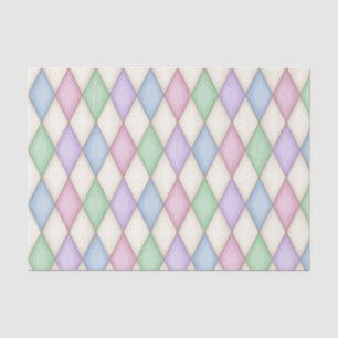 Colourful Harlequin Check Medieval Fairytale Tissue Paper