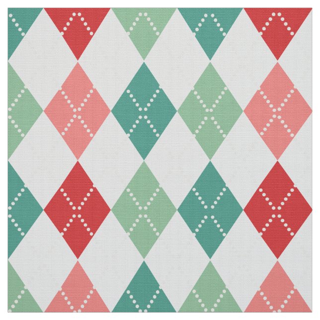Colourful Harlequin Geometric Pattern 2 Fabric (Swatch)