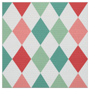 Colourful Harlequin Geometric Pattern Fabric