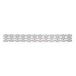 Colourful Harlequin Pattern Pastel Fairytale Satin Ribbon