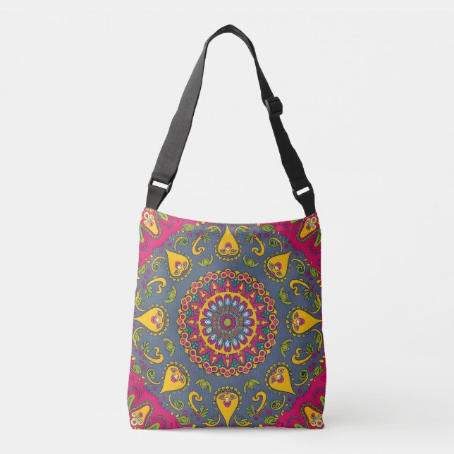 Colourful Harmony Mandala Crossbody Bag (Front)