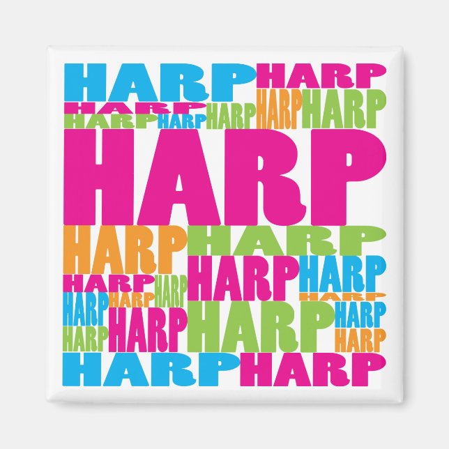 Colourful Harp Magnet (Front)