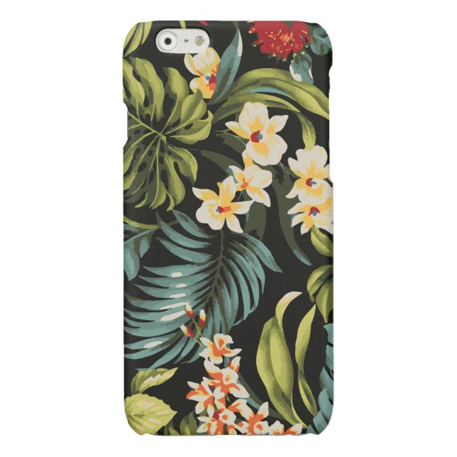 Colourful Hawaii Flowers Design iPhone Case (Back)