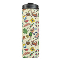 Colourful Hawaiian beach tropical themed pattern