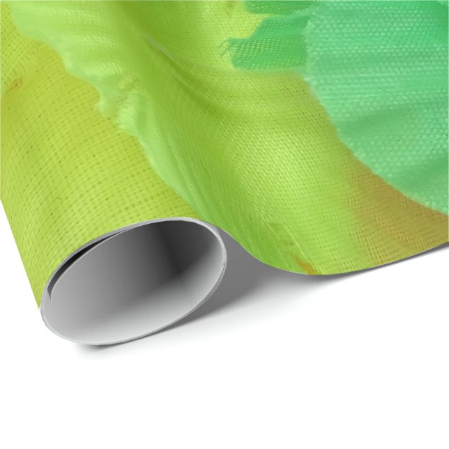 Colourful Hawaiian Luau Party Lei Wreath Flowers Wrapping Paper (Roll Corner)