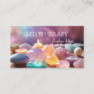 Colourful healing stones & Litotherapy  Business Card