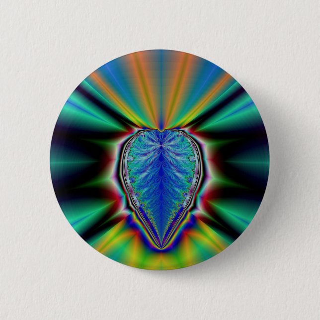 Colourful Heart 2 Inch Round Button (Front)