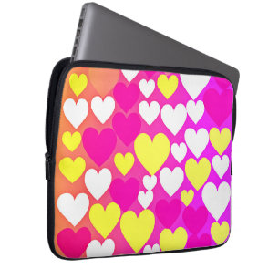 Colourful Heart Love Pattern Laptop Sleeve