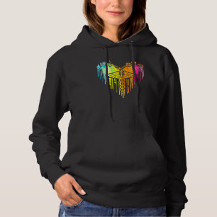 Colourful Heart Nurse Er Rn Cdn Medical Nurse Stud Hoodie