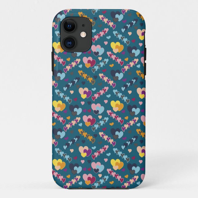 Colourful Heart Pattern Case-Mate iPhone Case (Back)
