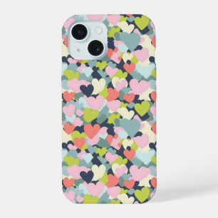 Colourful Heart Pattern iPhone 15 Case