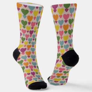Colourful Heart Pattern Socks