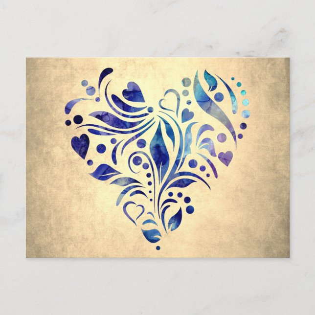 Colourful Heart Postcard (Front)