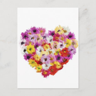 Colourful Heart Postcard