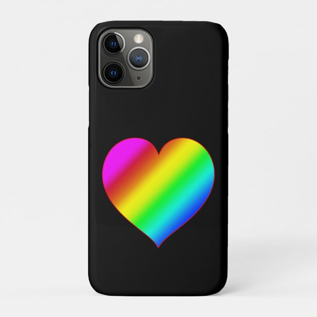 Colourful Heart Rainbow Love Bright Colour Case-Mate iPhone Case (Back)