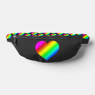 Colourful Heart Rainbow Love Bright Colour Fanny Pack