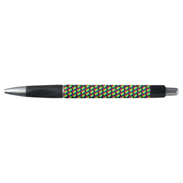 Colourful Heart Rainbow Love Bright Colour Pen (Front)