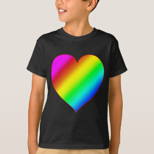 Colourful Heart Rainbow Love Bright Colour T-Shirt