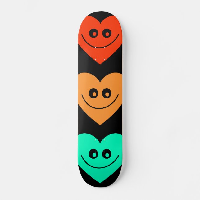 Colourful Heart Skateboard (Front)