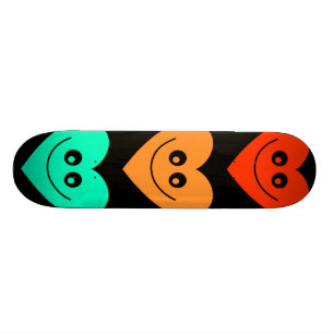 Colourful Heart Skateboard
