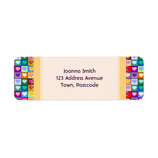 Colourful Heart Squares (Front)