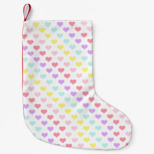 Colourful Heart Unicorn Rainbow  Valentines Day Small Christmas Stocking