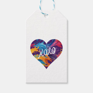 Colourful Heart XOXO- Gift Tags