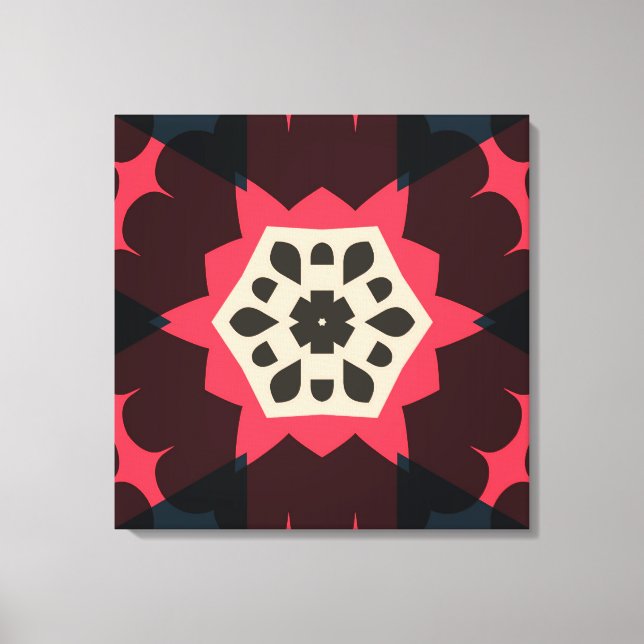 Colourful Hearts Art Design Wrapped Canvas (Front)