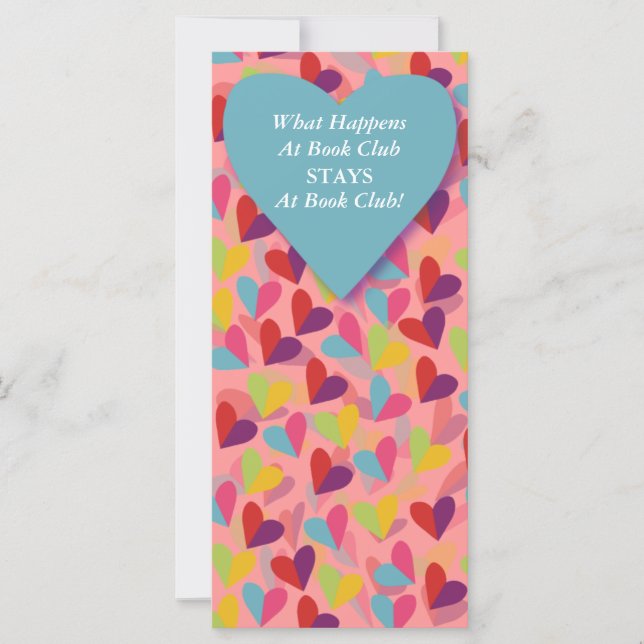 Colourful Hearts Book Club Marker (Front)
