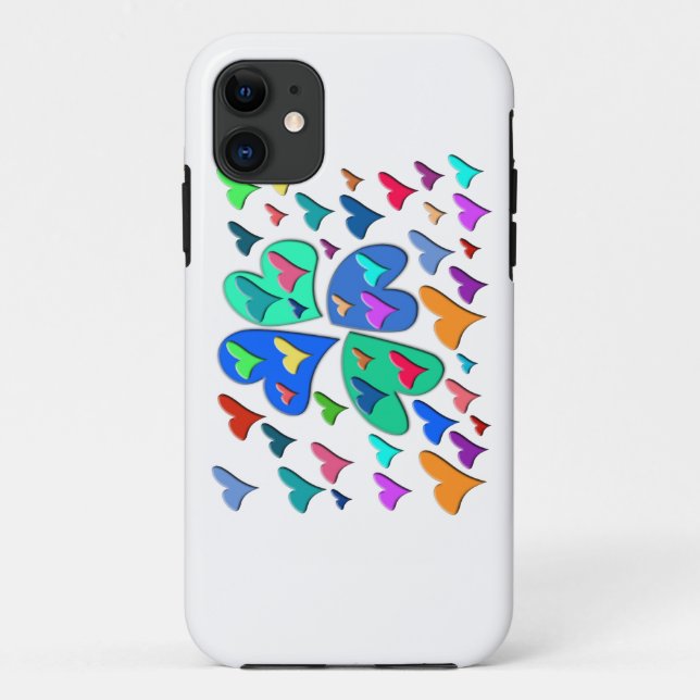 Colourful Hearts Case-Mate iPhone Case (Back)