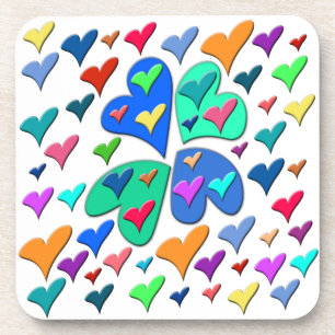 Colourful Hearts Coaster