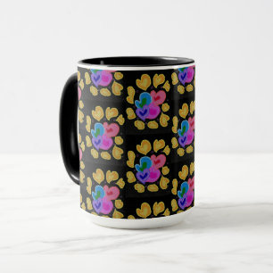 Colourful Hearts Design Mug