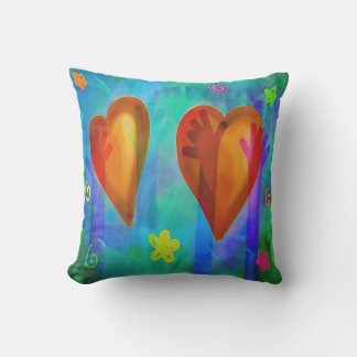 Colourful Hearts for Mother's Day Throw Pillow
