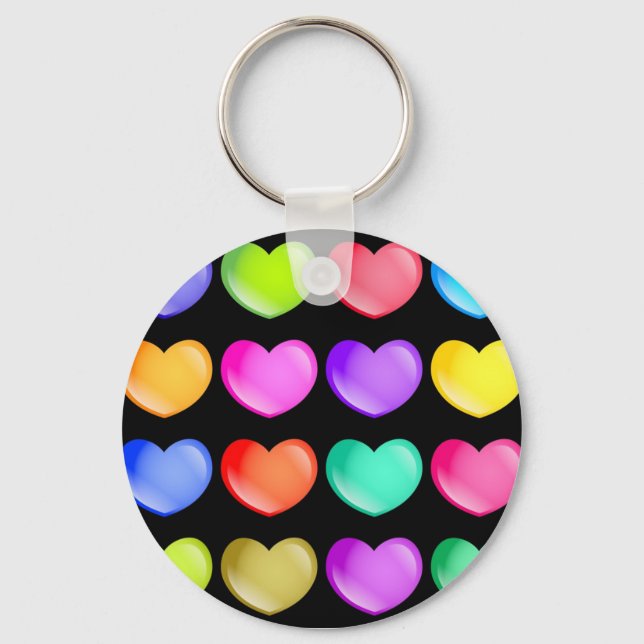 Colourful Hearts Keychain (Front)