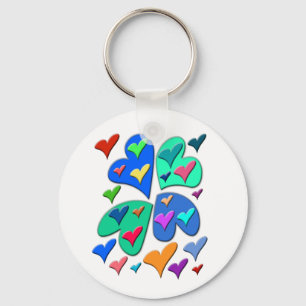 Colourful Hearts Keychain
