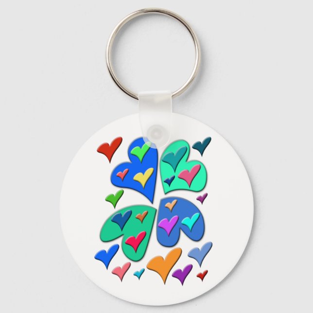 Colourful Hearts Keychain (Front)