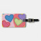Colourful Hearts Layered Personalized Luggage Tags
