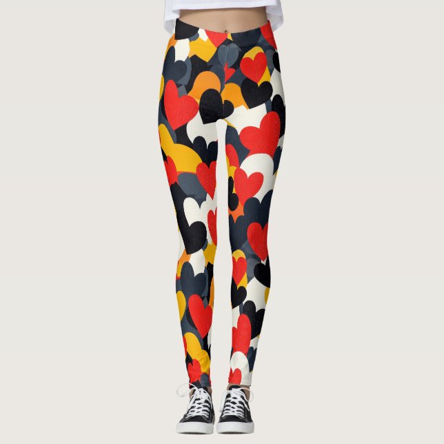 Colourful Hearts Leggings (Front)