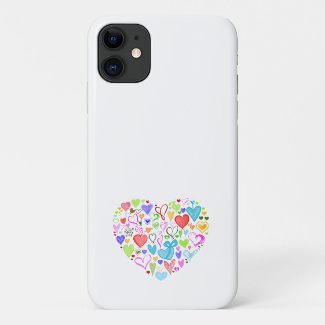 Colourful Hearts, Love, Romance, Valentine's Day Case-Mate iPhone Case (Back)